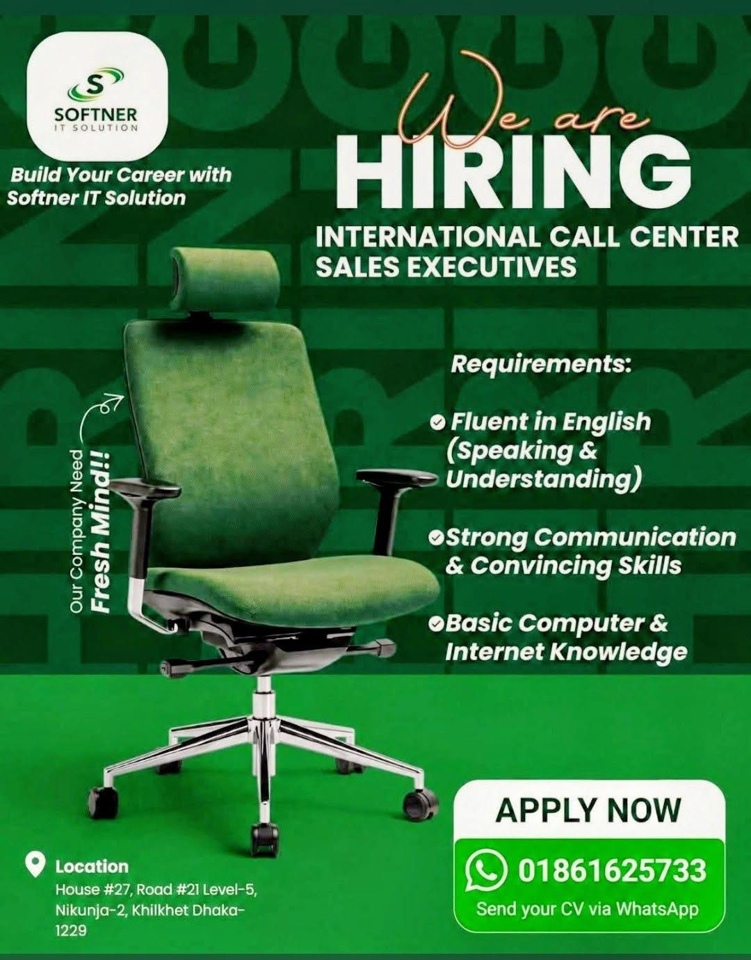 Sales Executive vacancy advertisement
