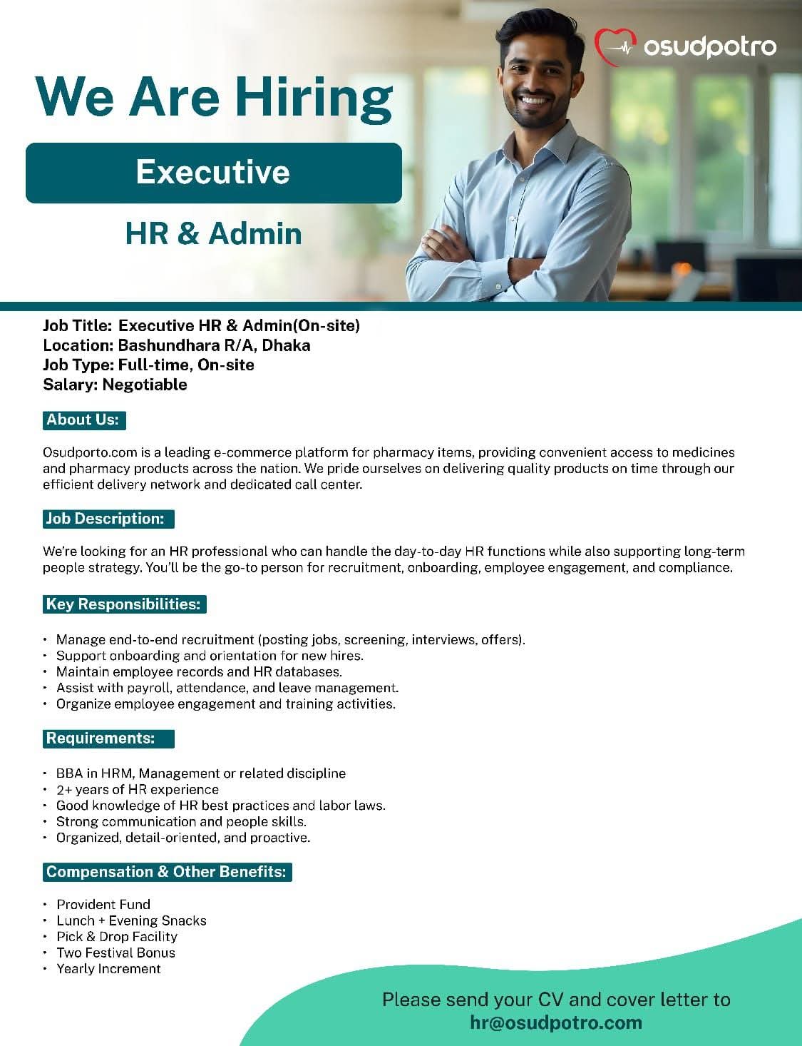 Executive HR & Admin (Onsite) vacancy advertisement